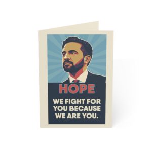 Mamdani Greeting Card — HOPE: We fight for you because we are you. (Pack of 1/10/30/50)